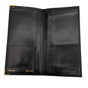 Authentic GIVENCHY Long billing 4G logo leather black